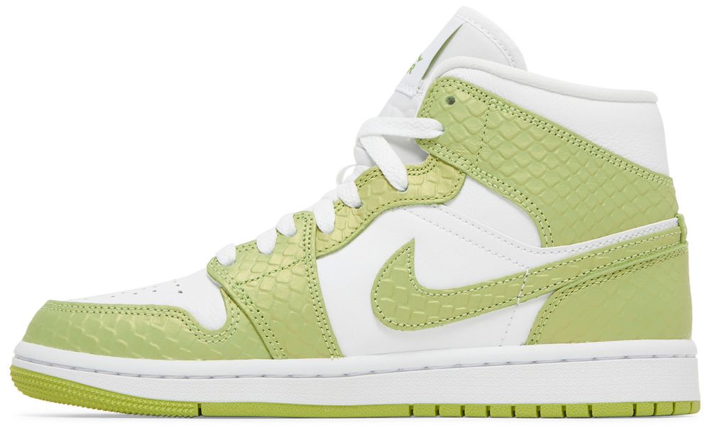 Jordan 1 Mid Green Python (Women's)