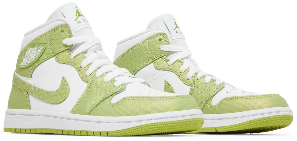 Jordan 1 Mid Green Python (Women's)