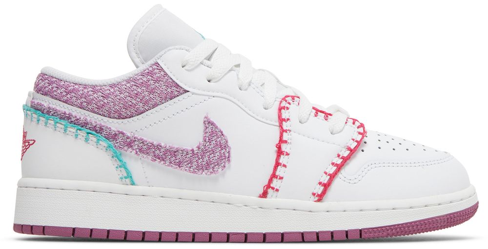 Jordan 1 Low White Light Bordeuax (GS)