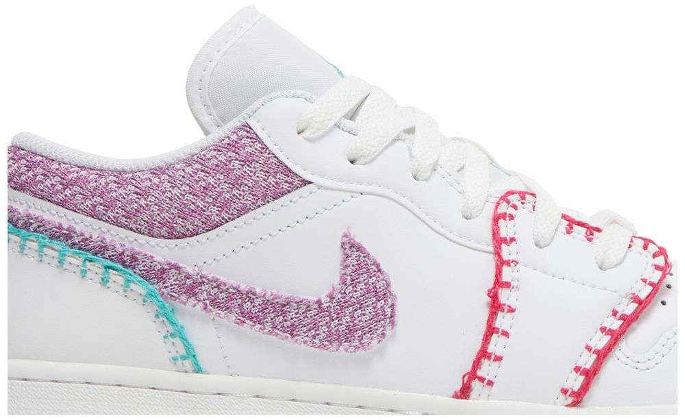 Jordan 1 Low White Light Bordeuax (GS)