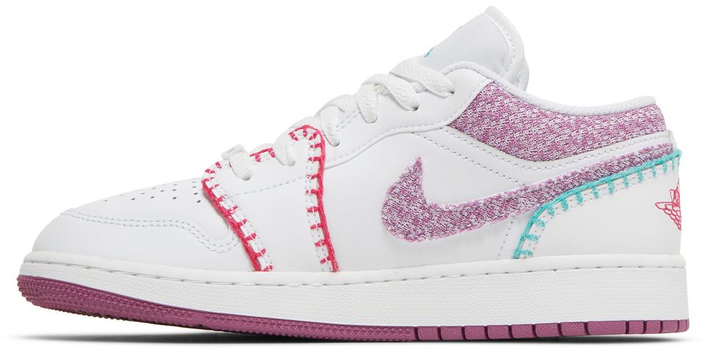 Jordan 1 Low White Light Bordeuax (GS)