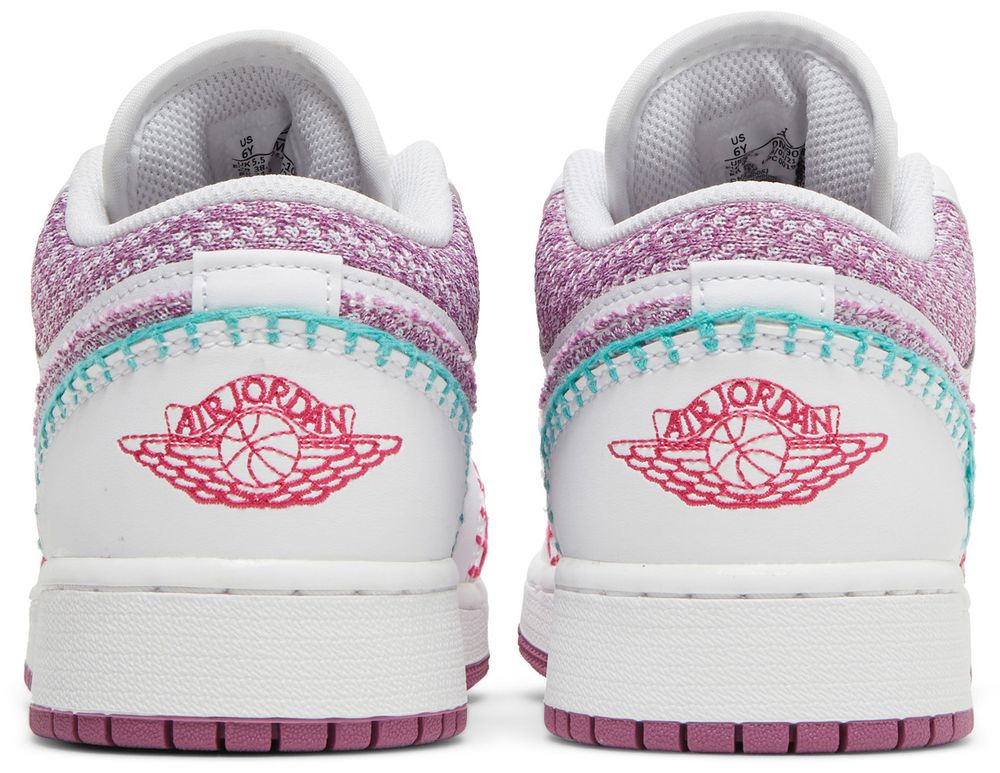 Jordan 1 Low White Light Bordeuax (GS)