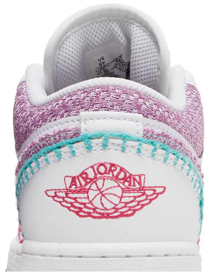 Jordan 1 Low White Light Bordeuax (GS)