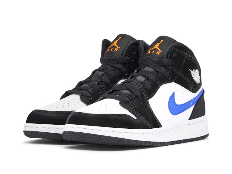 Jordan 1 Mid Black Racer Blue White (GS)