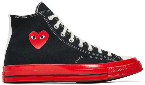 Converse Chuck Taylor All Star 70 Hi Comme des Garcons PLAY Black Red Midsole