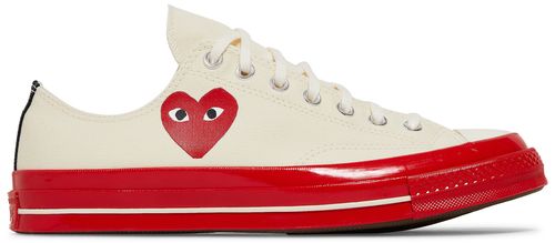 Converse Chuck Taylor All Star 70 Ox Comme des Garcons PLAY Egret Red Midsole