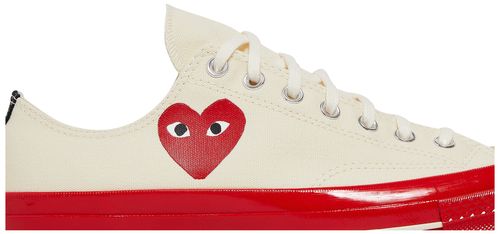 Converse Chuck Taylor All Star 70 Ox Comme des Garcons PLAY Egret Red Midsole
