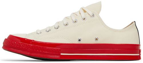 Converse Chuck Taylor All Star 70 Ox Comme des Garcons PLAY Egret Red Midsole