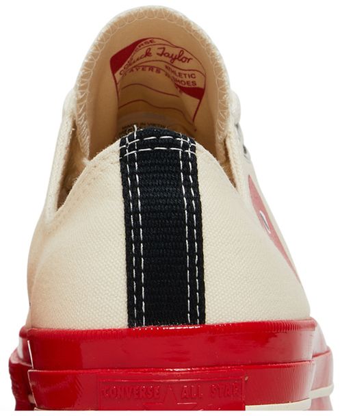 Converse Chuck Taylor All Star 70 Ox Comme des Garcons PLAY Egret Red Midsole