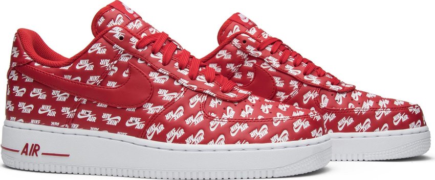 Nike Air Force 1 Low All Over Logo Red