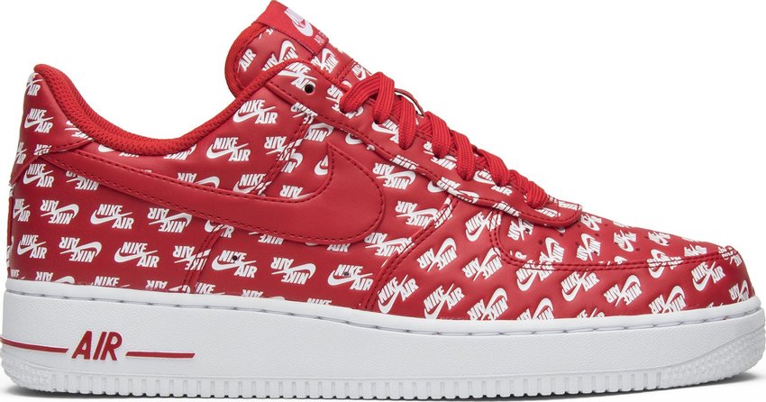 Nike Air Force 1 Low All Over Logo Red