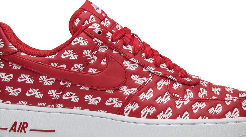 Nike Air Force 1 Low All Over Logo Red
