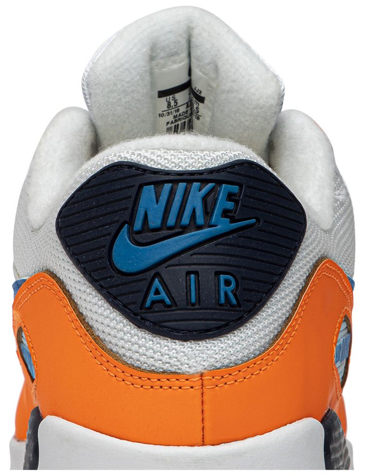 Nike Air Max 90 White Photo Blue Total Orange