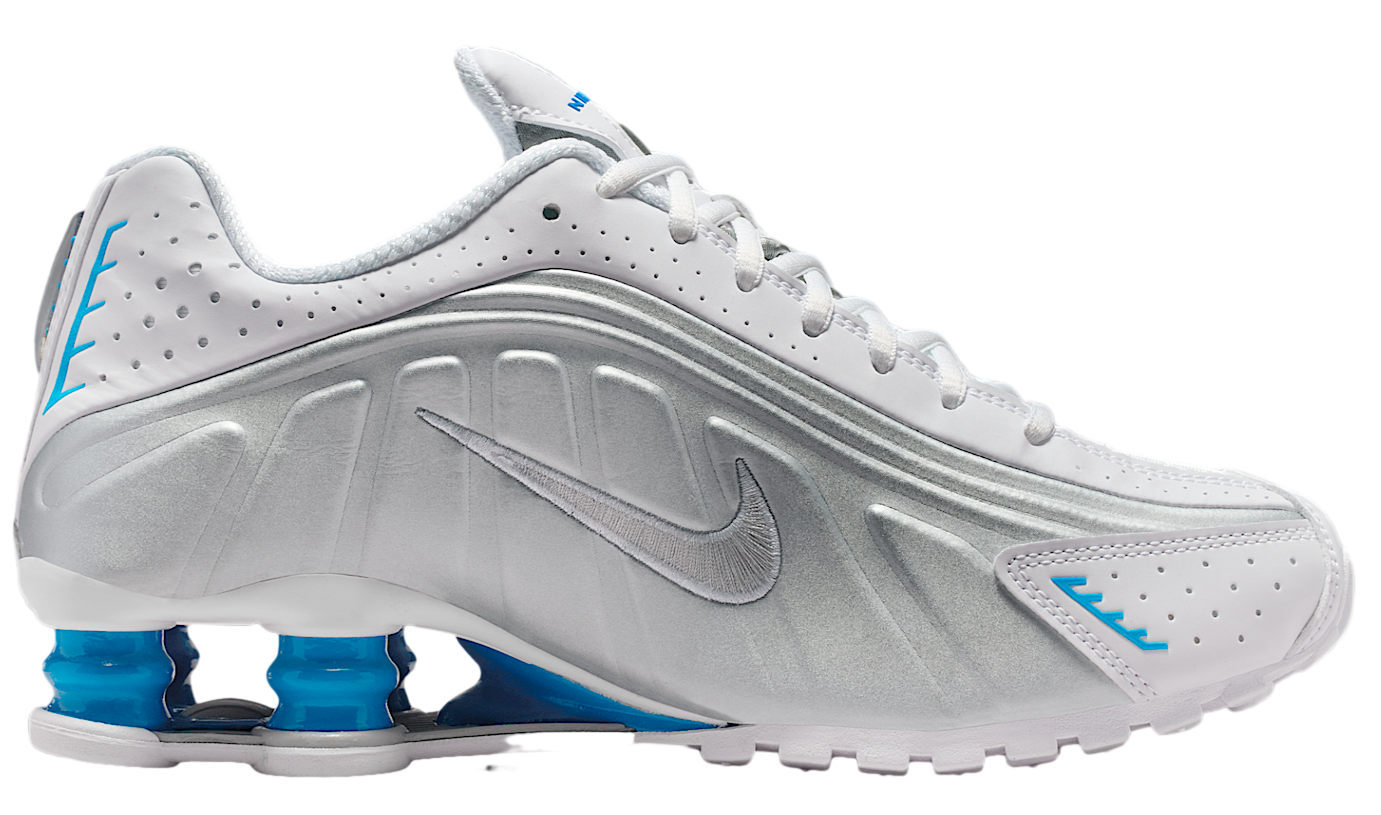 Nike Shox R4 White Blue Hero Silver (Women's)