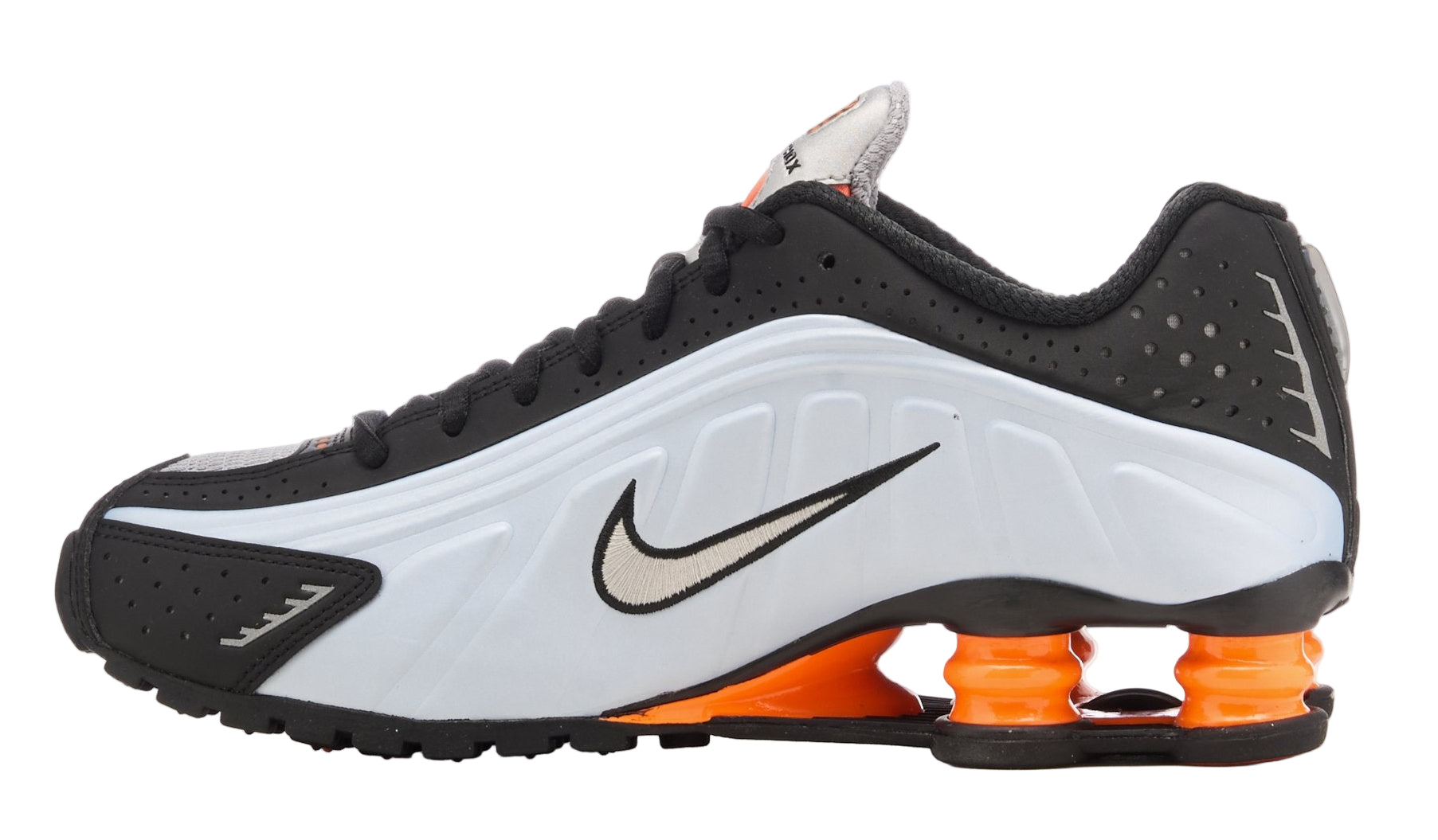 Nike Shox R4 Blue Tint Total Orange Black Metallic Silver (Women's)