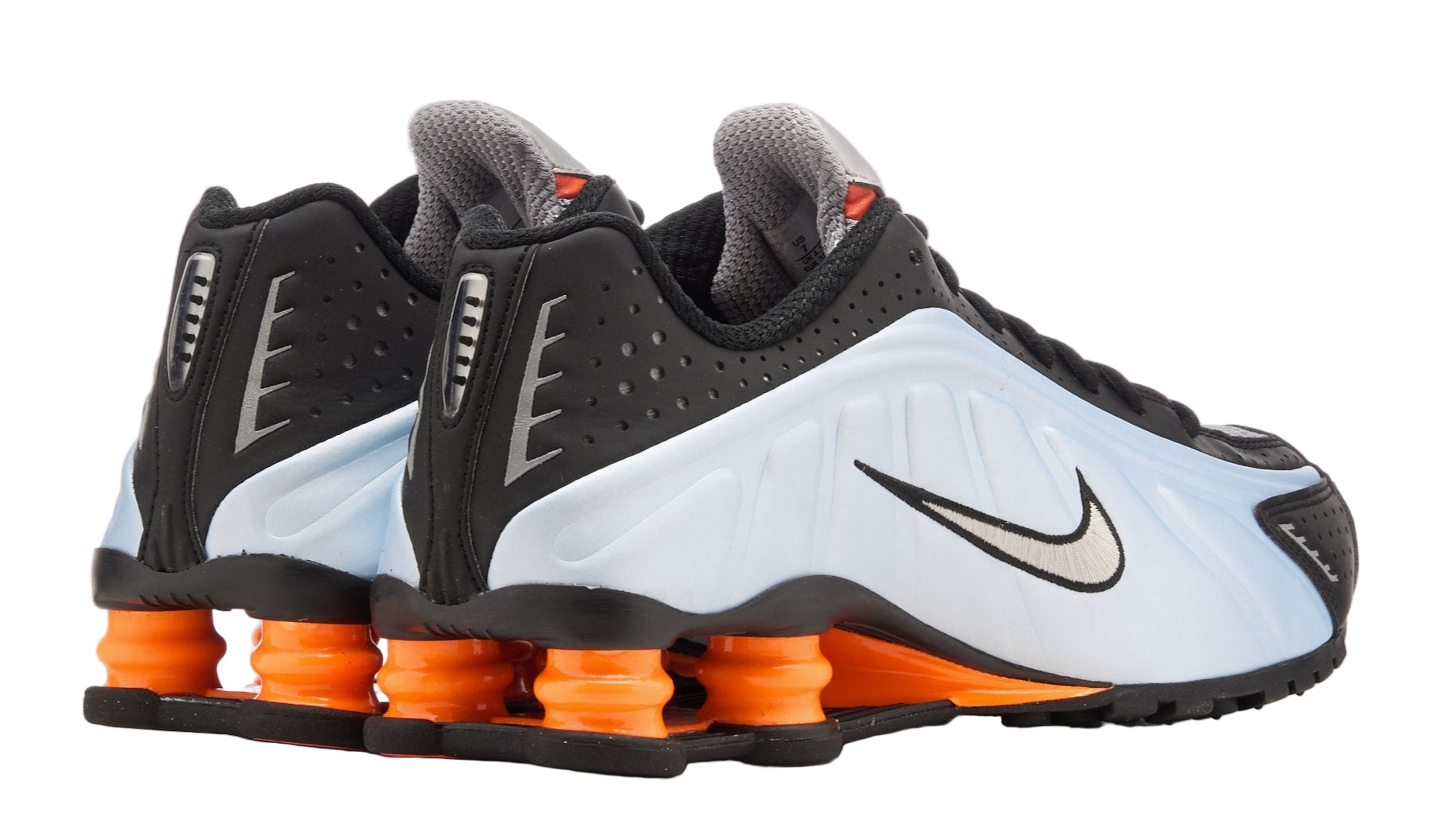 Nike Shox R4 Blue Tint Total Orange Black Metallic Silver (Women's)