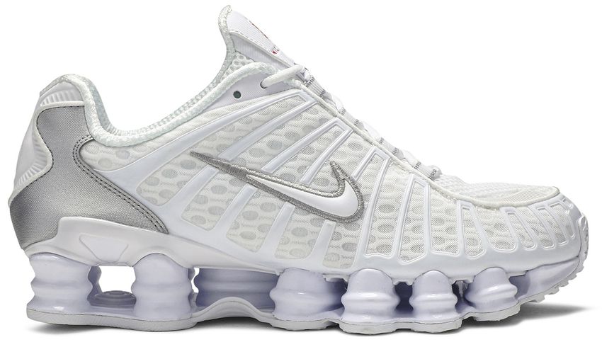Nike Shox TL White Metallic Silver Max Orange (Women's)