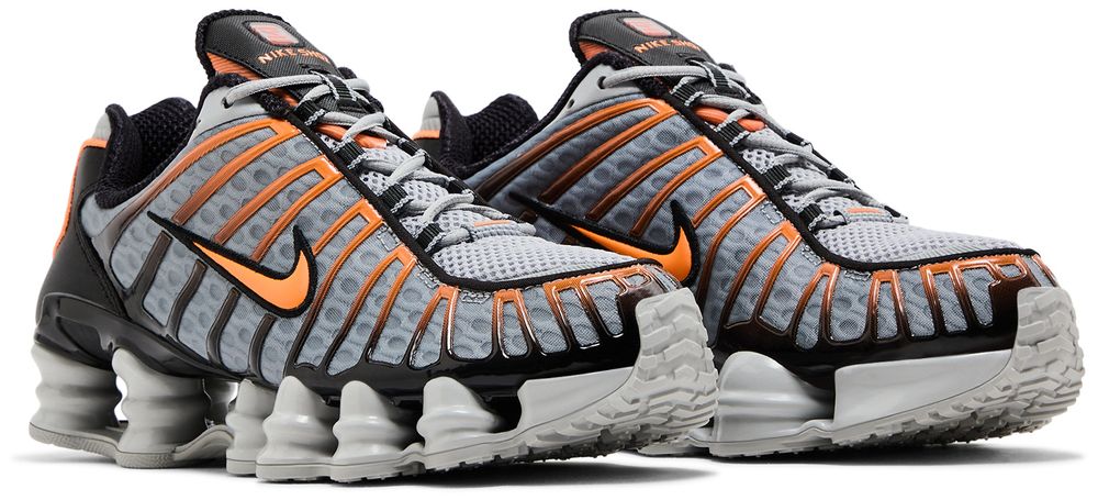 Nike Shox TL Light Smoke Grey Black Bright Mandarin