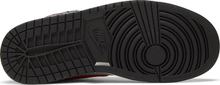 Jordan 1 Mid Black College Grey Gym Red (Women's)