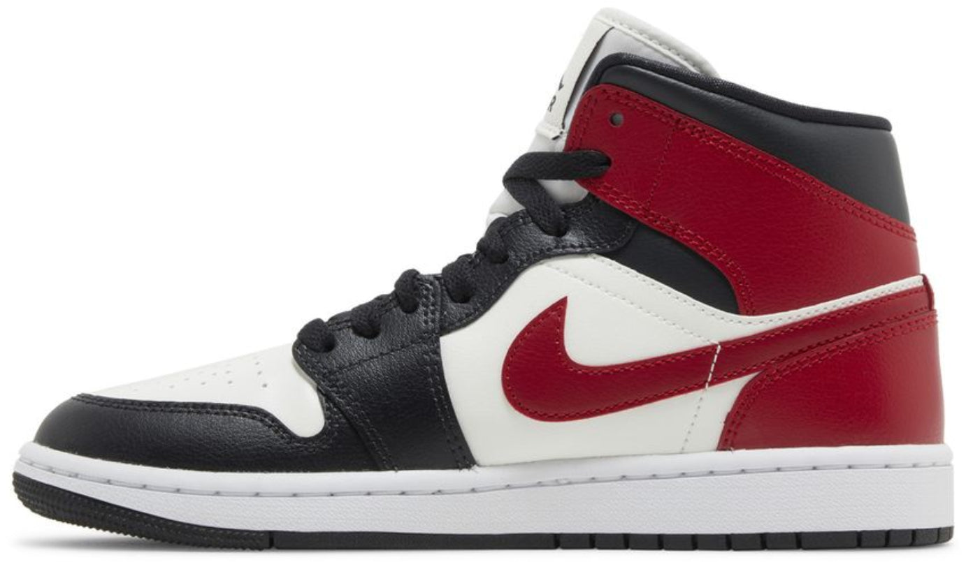Jordan 1 Mid Gym Red Off Noir (Women's)