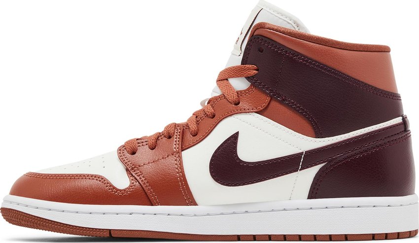 Jordan 1 Mid Dusty Peach Night Maroon (Women's)