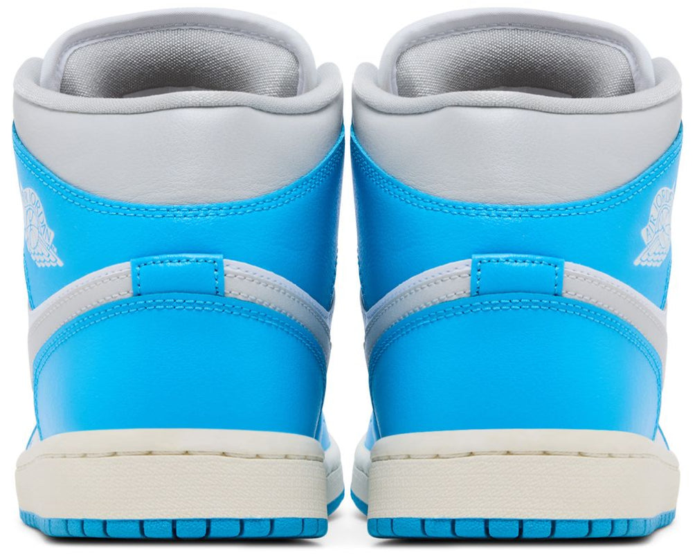 Jordan 1 Mid Dark Powder Blue White Sail Neutral Grey (Women's)