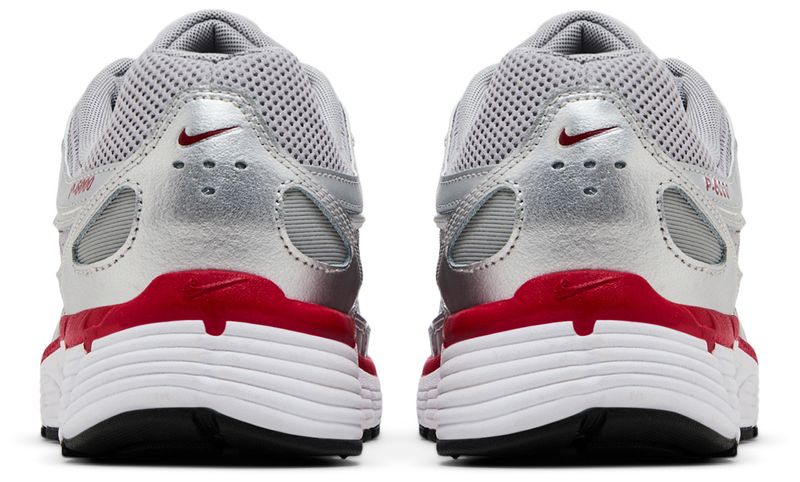 Nike P-6000 Metallic Silver Gym Red