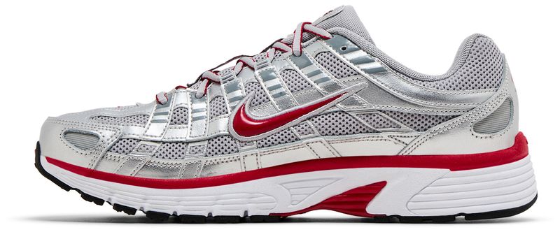 Nike P-6000 Metallic Silver Gym Red