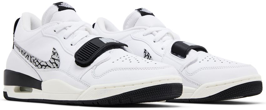 Jordan Legacy 312 Low White Black Elephant Swoosh