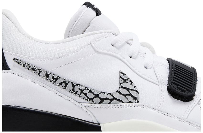 Jordan Legacy 312 Low White Black Elephant Swoosh
