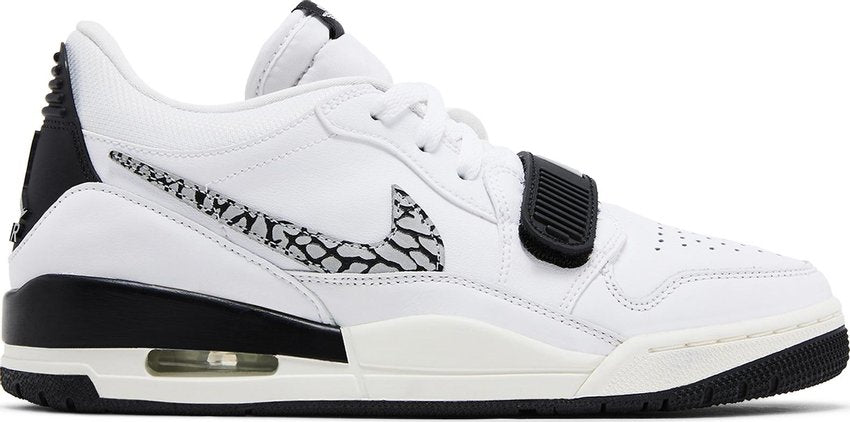 Jordan Legacy 312 Low White Black Elephant Swoosh
