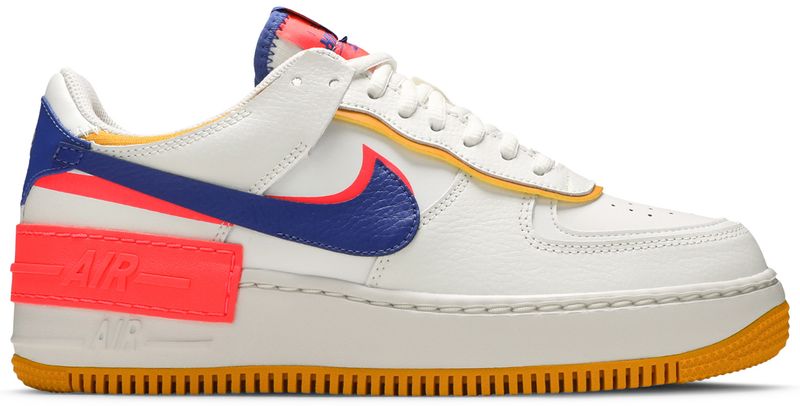 Nike Air Force 1 Shadow White Flash Crimson Astronomy Blue (Women's)