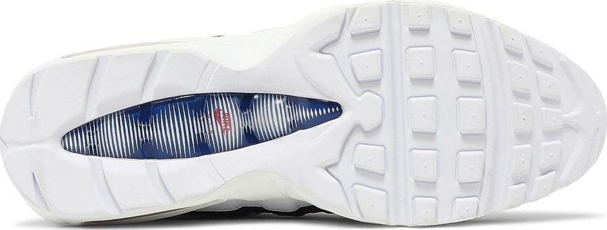 Nike Air Max 95 White Deep Royal Blue Gym Red