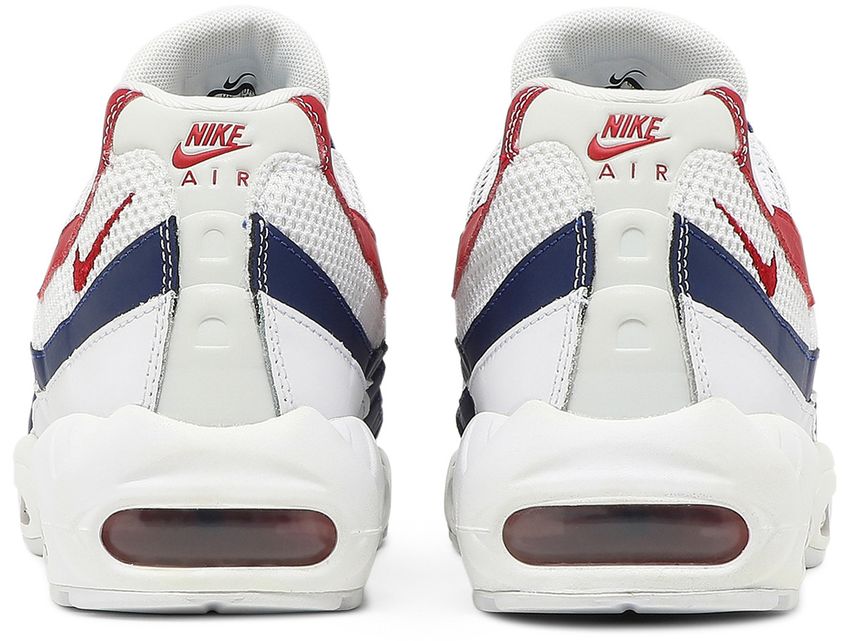 Nike Air Max 95 White Deep Royal Blue Gym Red