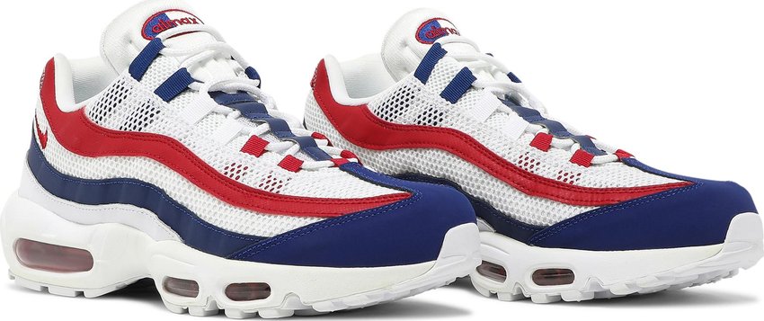 Nike Air Max 95 White Deep Royal Blue Gym Red