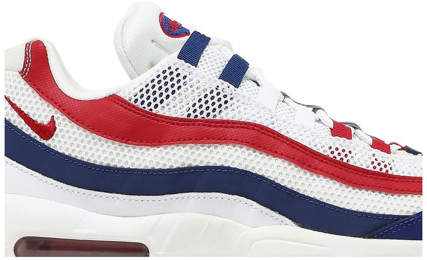 Nike Air Max 95 White Deep Royal Blue Gym Red
