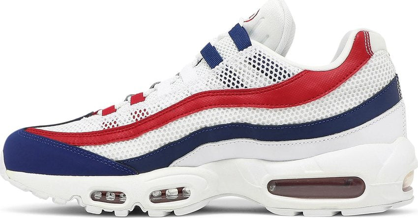 Nike Air Max 95 White Deep Royal Blue Gym Red