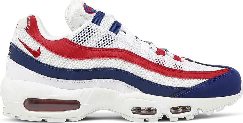 Nike Air Max 95 White Deep Royal Blue Gym Red