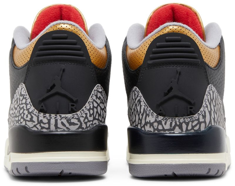 Jordan 3 Retro Black Cement Gold (Women's)