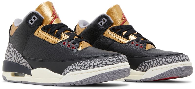 Jordan 3 Retro Black Cement Gold (Women's)