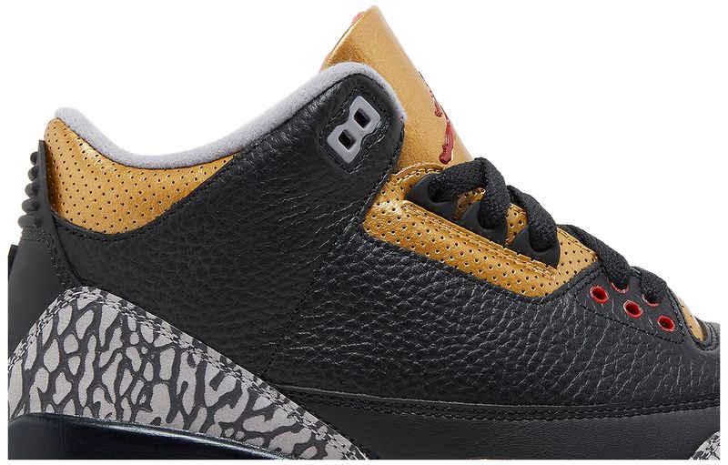 Jordan 3 Retro Black Cement Gold (Women's)