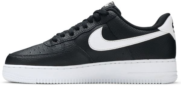 Nike Air Force 1 Low '07 Black White Pebbled Leather
