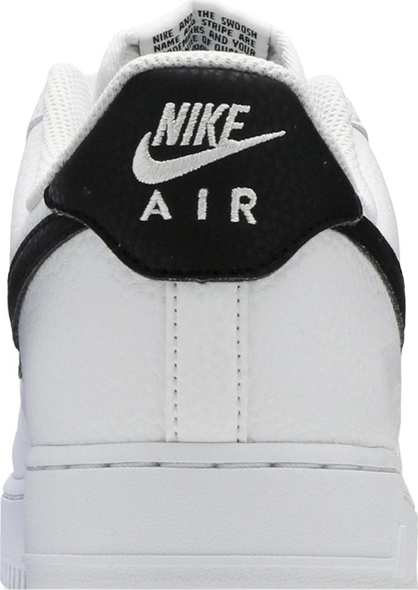 Nike Air Force 1 Low '07 White Black Pebbled Leather