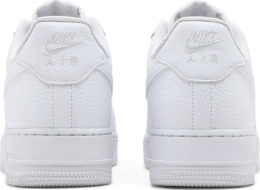 Nike Air Force 1 Low Triple White Tumbled Leather