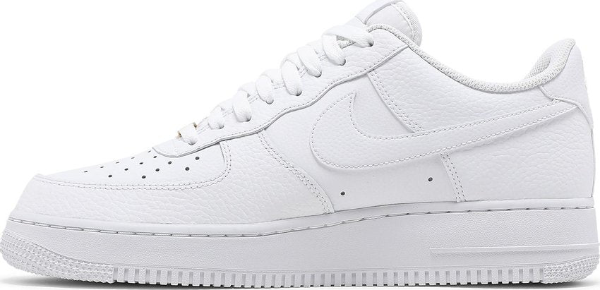 Nike Air Force 1 Low Triple White Tumbled Leather