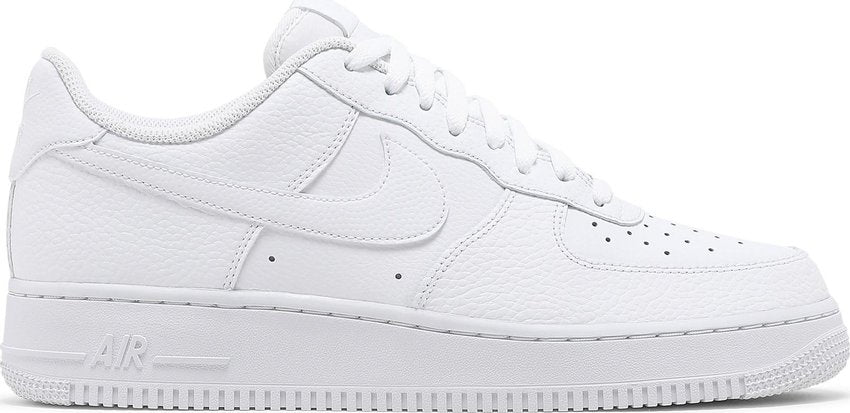 Nike Air Force 1 Low Triple White Tumbled Leather