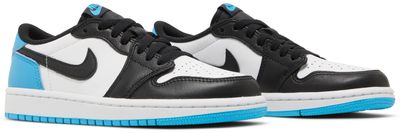 Jordan 1 Low Black Dark Powder Blue (Women's)