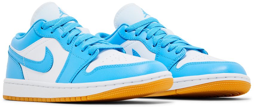 Jordan 1 Low White Gum Light Brown Dark Powder Blue (Women's)