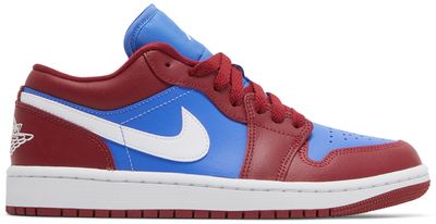 Jordan 1 Low Pomegranate Medium Blue (Women's)
