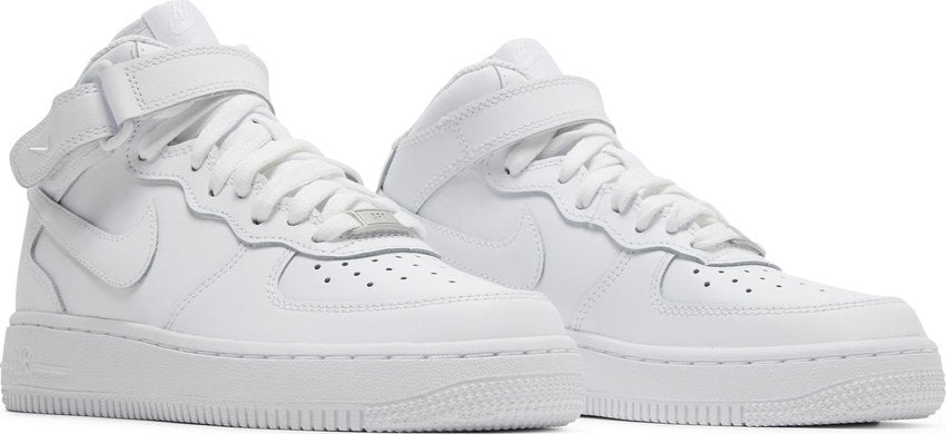 Nike Air Force 1 Mid LE Triple White (GS)